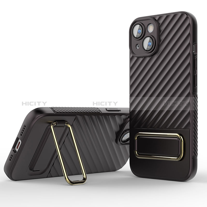 Funda Silicona Carcasa Ultrafina Goma con Soporte KC2 para Apple iPhone 13