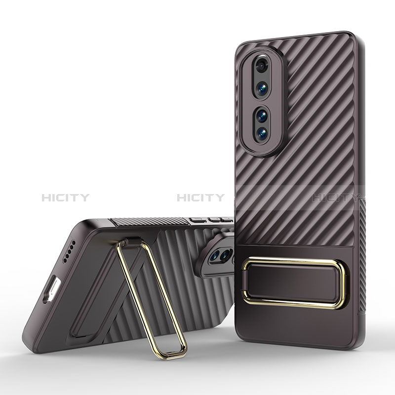 Funda Silicona Carcasa Ultrafina Goma con Soporte KC3 para Huawei Honor 80 Pro 5G