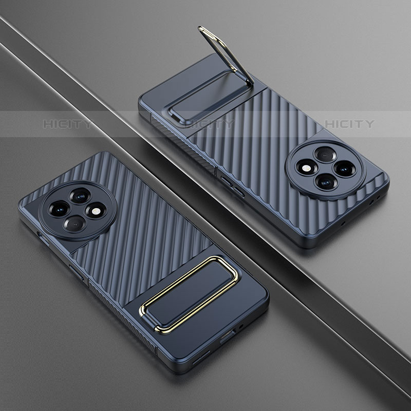 Funda Silicona Carcasa Ultrafina Goma con Soporte KC3 para OnePlus Ace 2 Pro 5G Azul