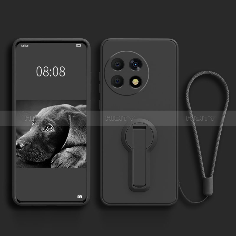 Funda Silicona Carcasa Ultrafina Goma con Soporte para OnePlus 11 5G Negro