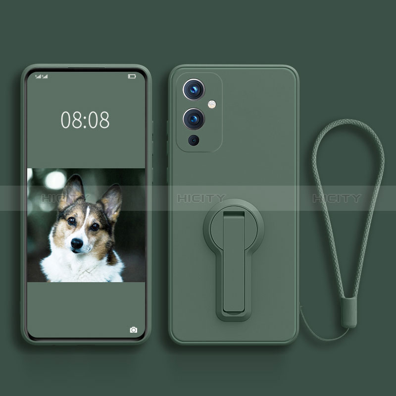 Funda Silicona Carcasa Ultrafina Goma con Soporte para OnePlus 9 5G