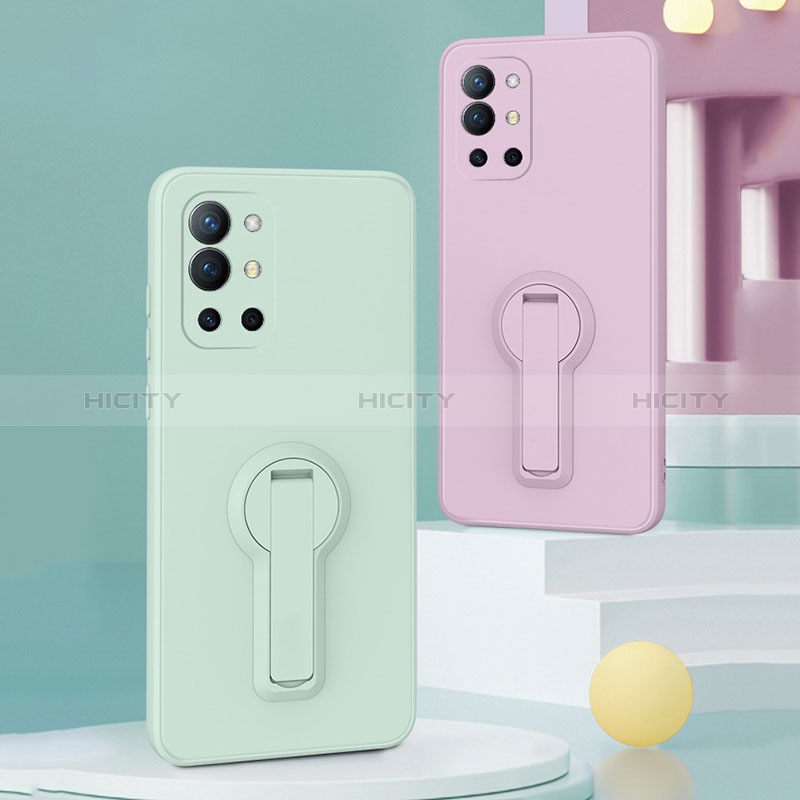 Funda Silicona Carcasa Ultrafina Goma con Soporte para OnePlus 9R 5G