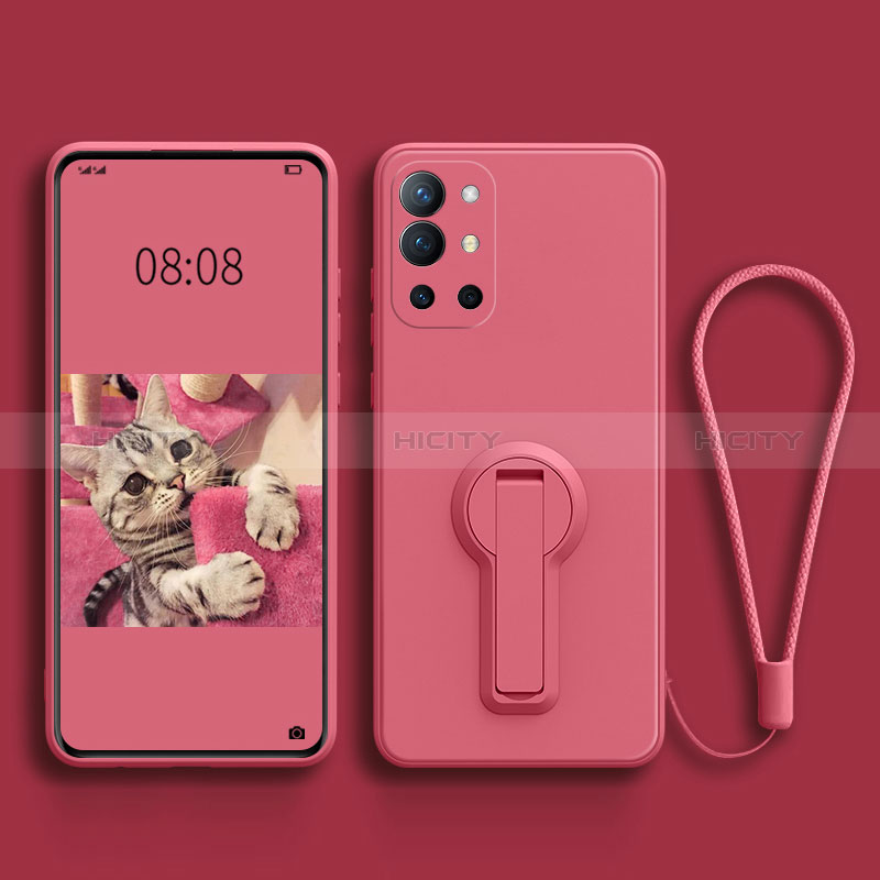 Funda Silicona Carcasa Ultrafina Goma con Soporte para OnePlus 9R 5G