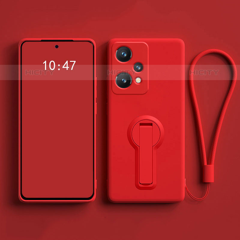 Funda Silicona Carcasa Ultrafina Goma con Soporte para OnePlus Nord CE 2 Lite 5G Rojo