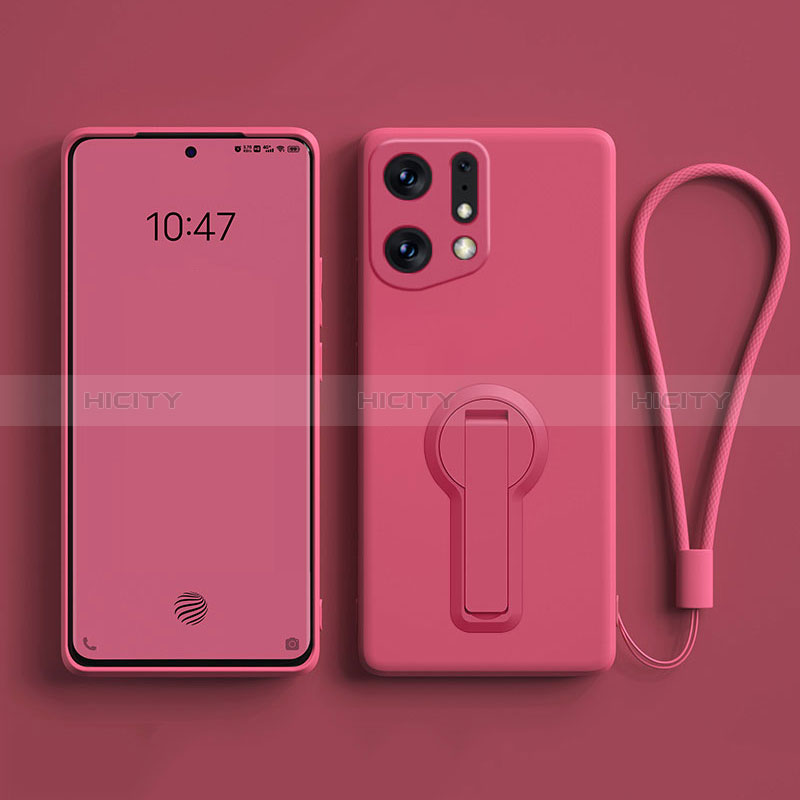 Funda Silicona Carcasa Ultrafina Goma con Soporte para Oppo Find X5 5G