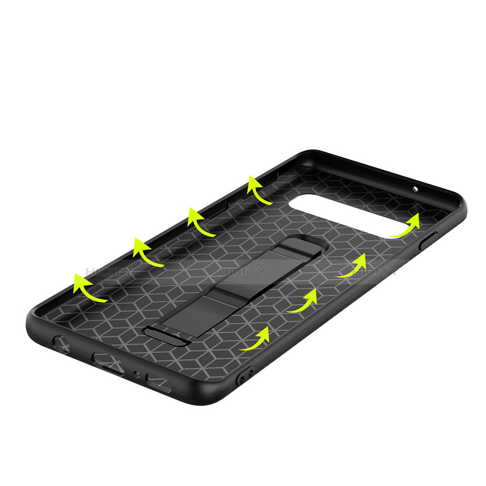 Funda Silicona Carcasa Ultrafina Goma con Soporte para Samsung Galaxy S10