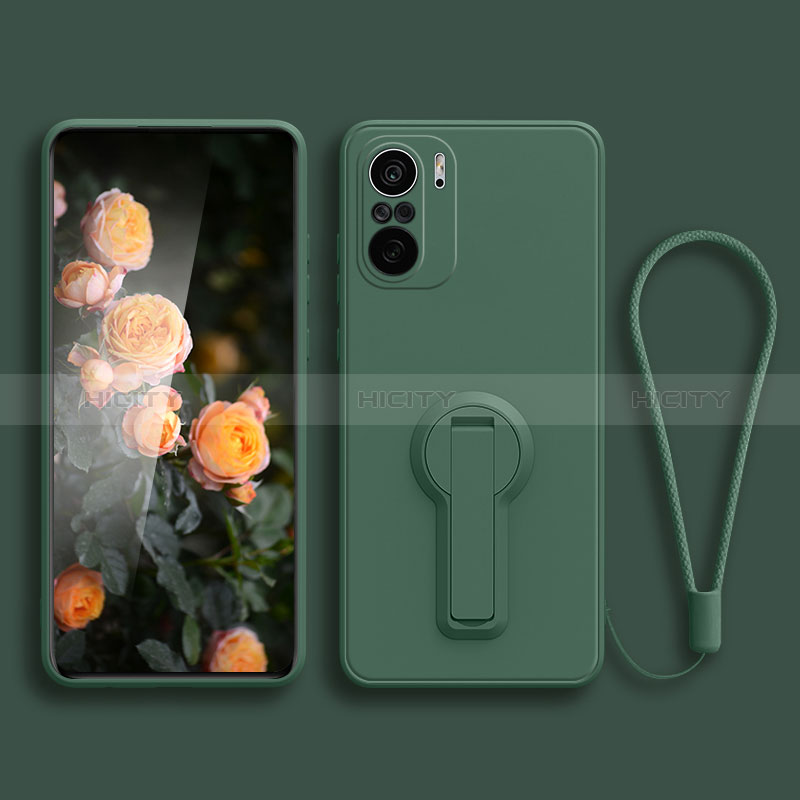 Funda Silicona Carcasa Ultrafina Goma con Soporte para Xiaomi Mi 11i 5G