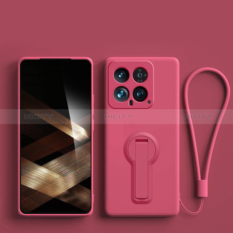 Funda Silicona Carcasa Ultrafina Goma con Soporte para Xiaomi Mi 14 5G