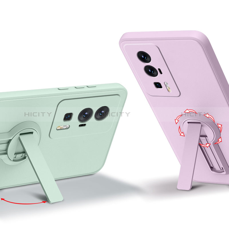 Funda Silicona Carcasa Ultrafina Goma con Soporte para Xiaomi Poco F5 Pro 5G