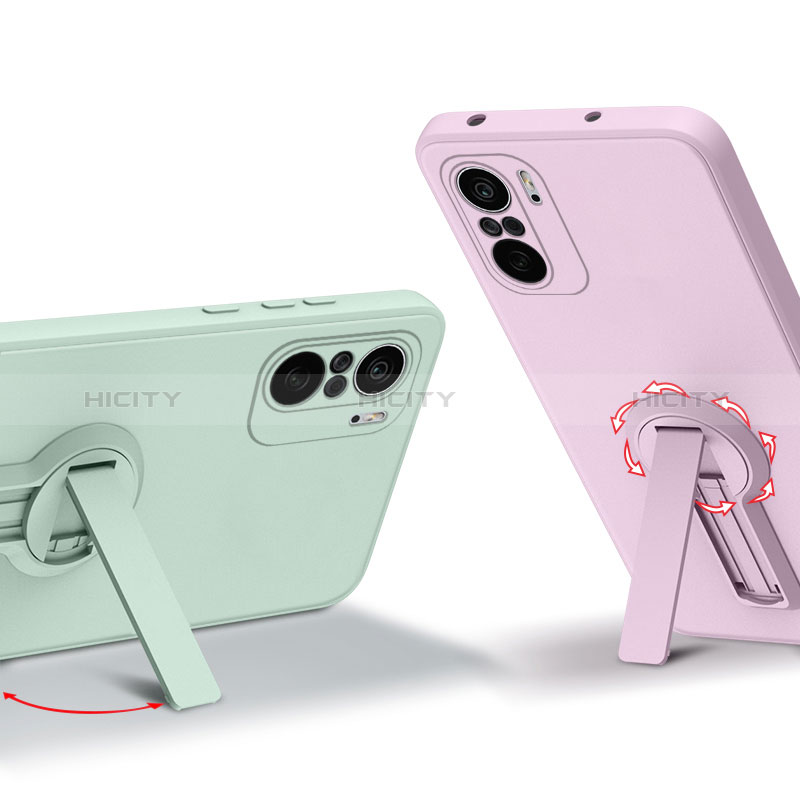 Funda Silicona Carcasa Ultrafina Goma con Soporte para Xiaomi Redmi K40 5G