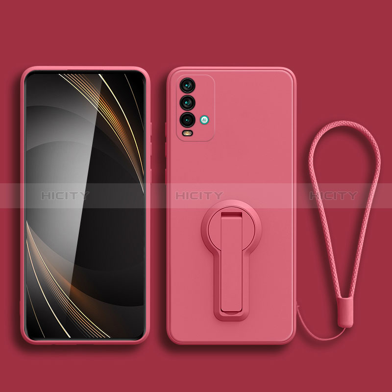 Funda Silicona Carcasa Ultrafina Goma con Soporte para Xiaomi Redmi Note 9 4G