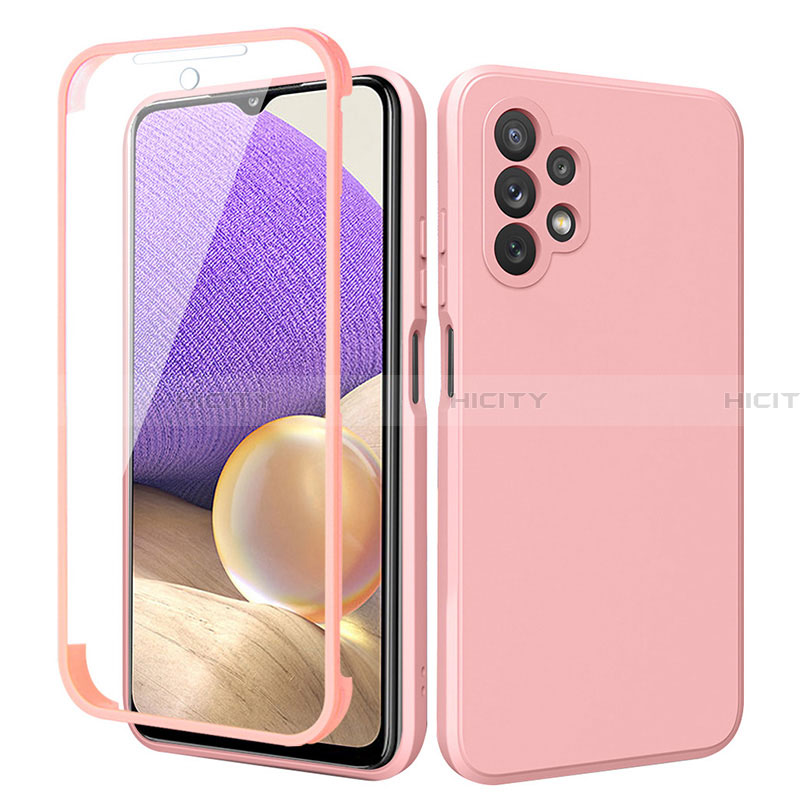 Funda Silicona Carcasa Ultrafina Goma Frontal y Trasera 360 Grados MJ1 para Samsung Galaxy A32 4G Rosa