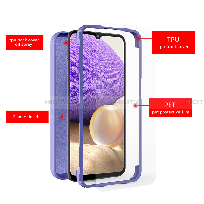 Funda Silicona Carcasa Ultrafina Goma Frontal y Trasera 360 Grados MJ1 para Samsung Galaxy A32 5G