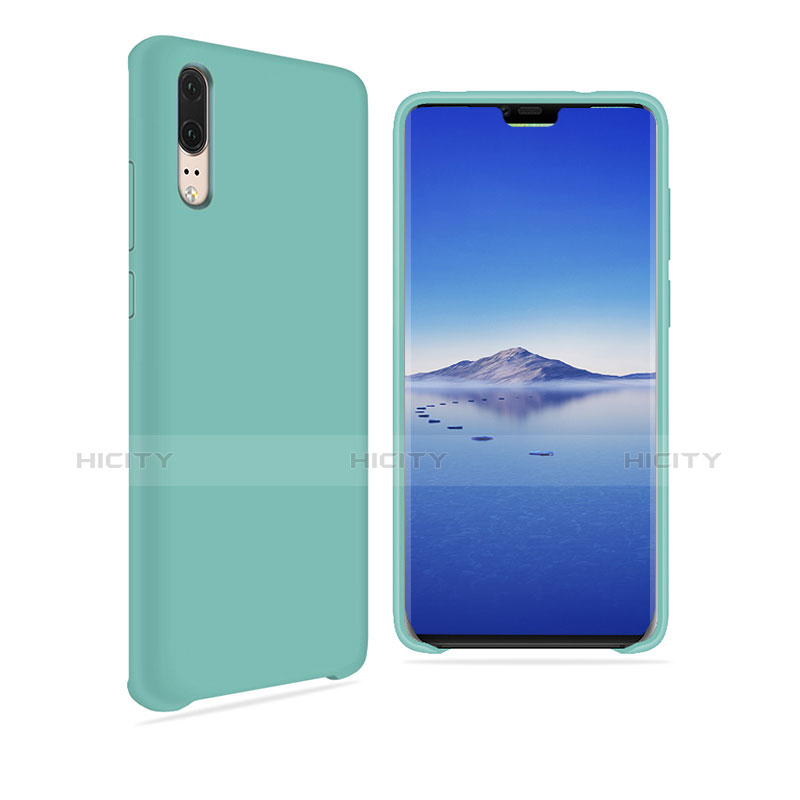 Funda Silicona Carcasa Ultrafina Goma Frontal y Trasera 360 Grados para Huawei P20 Cian