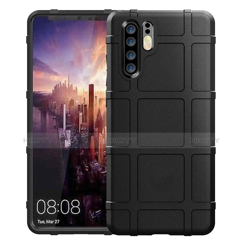 Funda Silicona Carcasa Ultrafina Goma Frontal y Trasera 360 Grados para Huawei P30 Pro Negro