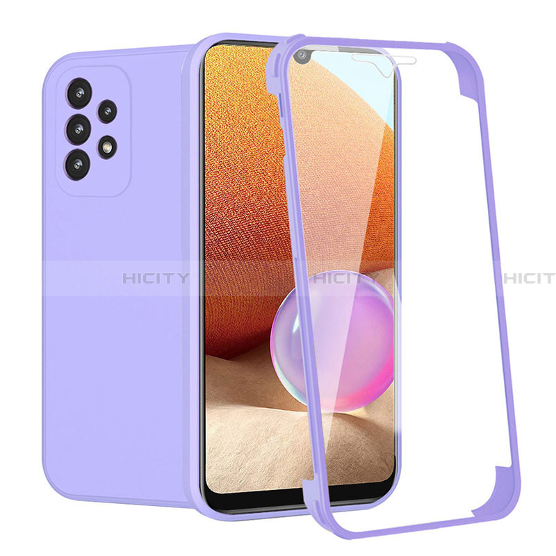 Funda Silicona Carcasa Ultrafina Goma Frontal y Trasera 360 Grados para Samsung Galaxy A32 4G Purpura Claro