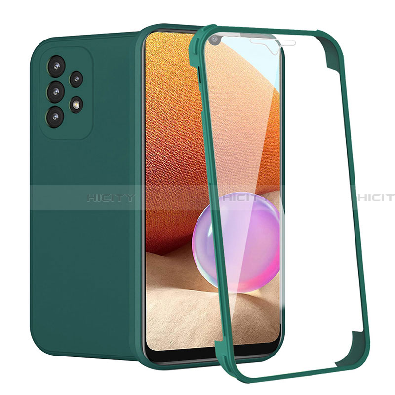 Funda Silicona Carcasa Ultrafina Goma Frontal y Trasera 360 Grados para Samsung Galaxy A32 5G Verde