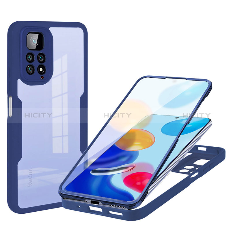 Funda Silicona Carcasa Ultrafina Goma Frontal y Trasera 360 Grados para Xiaomi Redmi Note 11 4G (2022) Azul