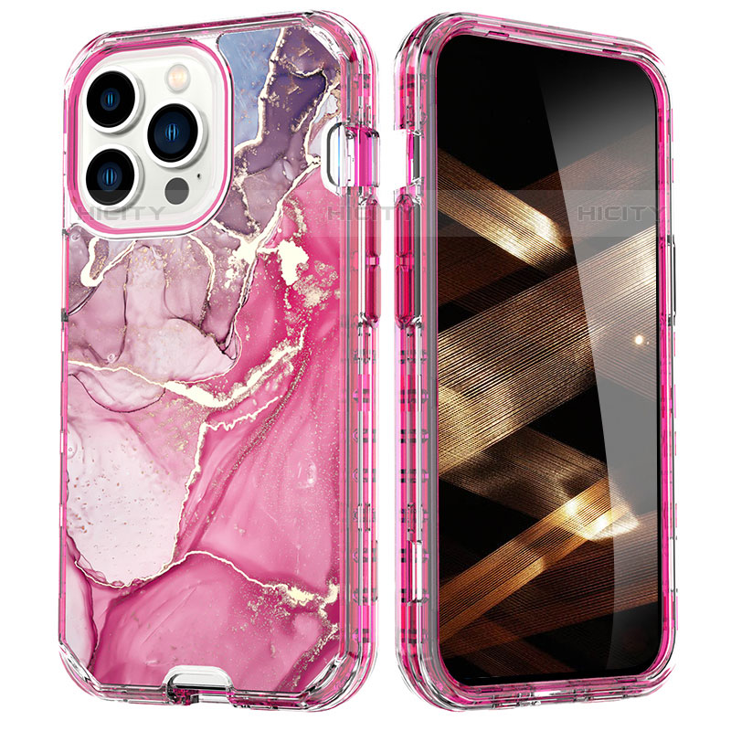 Funda Silicona Carcasa Ultrafina Goma Frontal y Trasera 360 Grados YJ1 para Apple iPhone 15 Pro Max