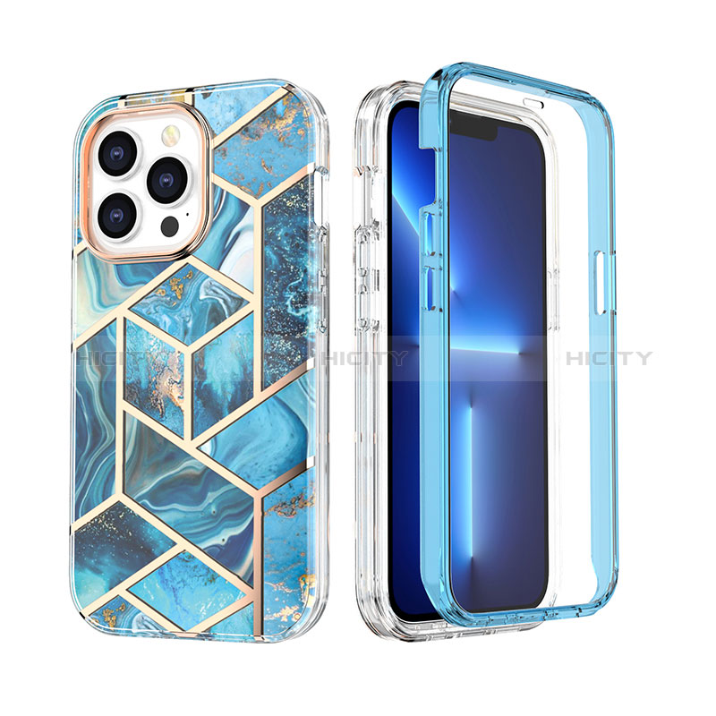 Funda Silicona Carcasa Ultrafina Goma Frontal y Trasera 360 Grados YJ2 para Apple iPhone 13 Pro