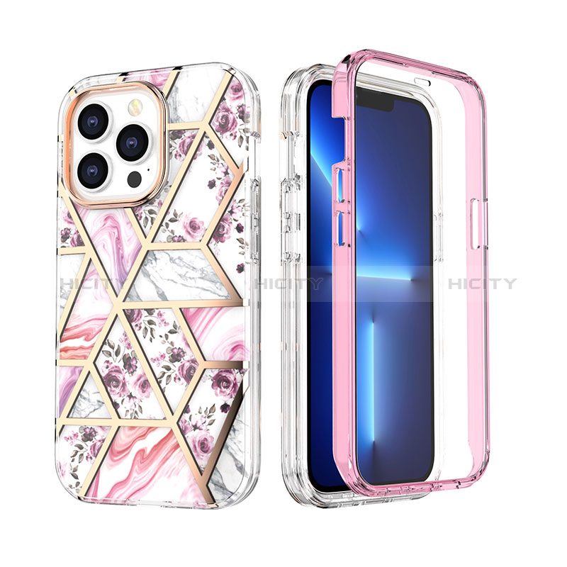 Funda Silicona Carcasa Ultrafina Goma Frontal y Trasera 360 Grados YJ2 para Apple iPhone 13 Pro Max