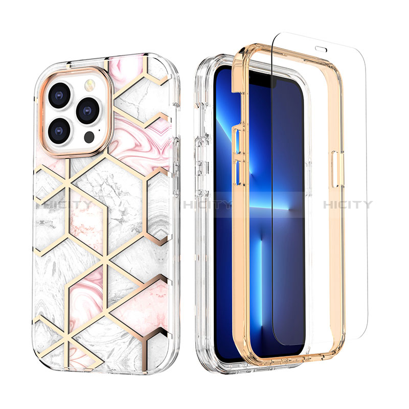 Funda Silicona Carcasa Ultrafina Goma Frontal y Trasera 360 Grados YJ3 para Apple iPhone 13 Pro