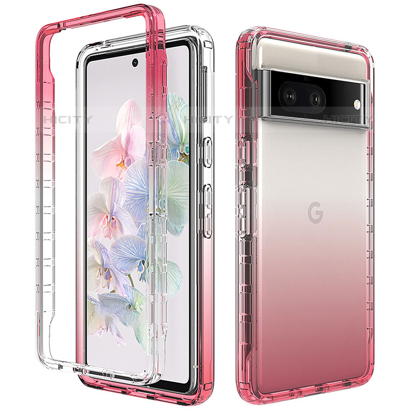 Funda Silicona Carcasa Ultrafina Transparente Goma Frontal y Trasera 360 Grados Gradiente JX1 para Google Pixel 7 5G