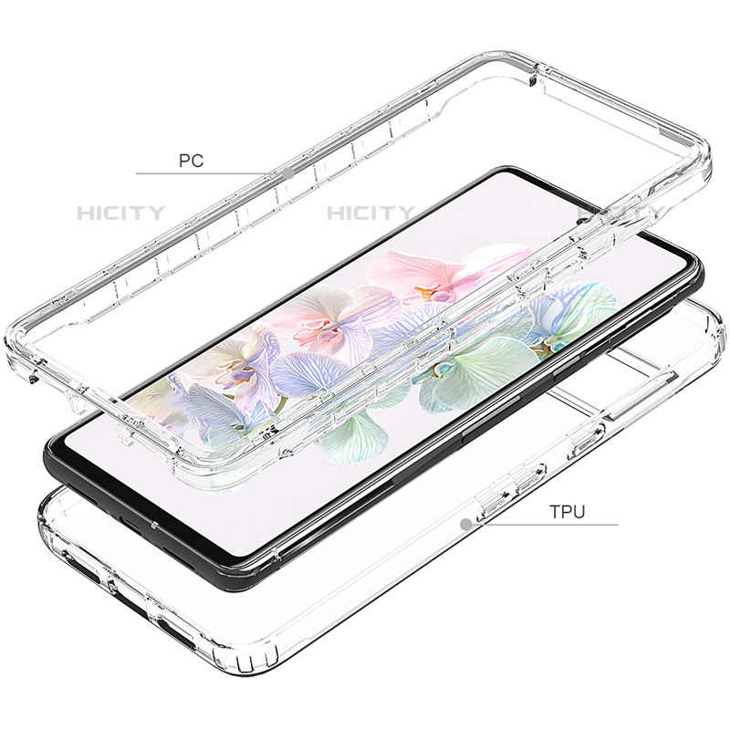 Funda Silicona Carcasa Ultrafina Transparente Goma Frontal y Trasera 360 Grados Gradiente JX1 para Google Pixel 7 5G