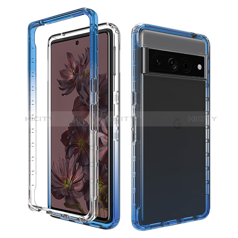 Funda Silicona Carcasa Ultrafina Transparente Goma Frontal y Trasera 360 Grados Gradiente JX1 para Google Pixel 7 Pro 5G