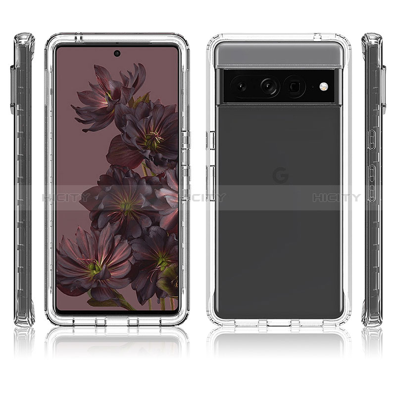 Funda Silicona Carcasa Ultrafina Transparente Goma Frontal y Trasera 360 Grados Gradiente JX1 para Google Pixel 7 Pro 5G