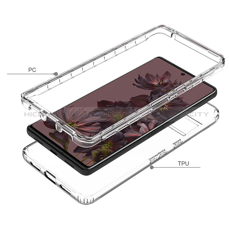 Funda Silicona Carcasa Ultrafina Transparente Goma Frontal y Trasera 360 Grados Gradiente JX1 para Google Pixel 7 Pro 5G