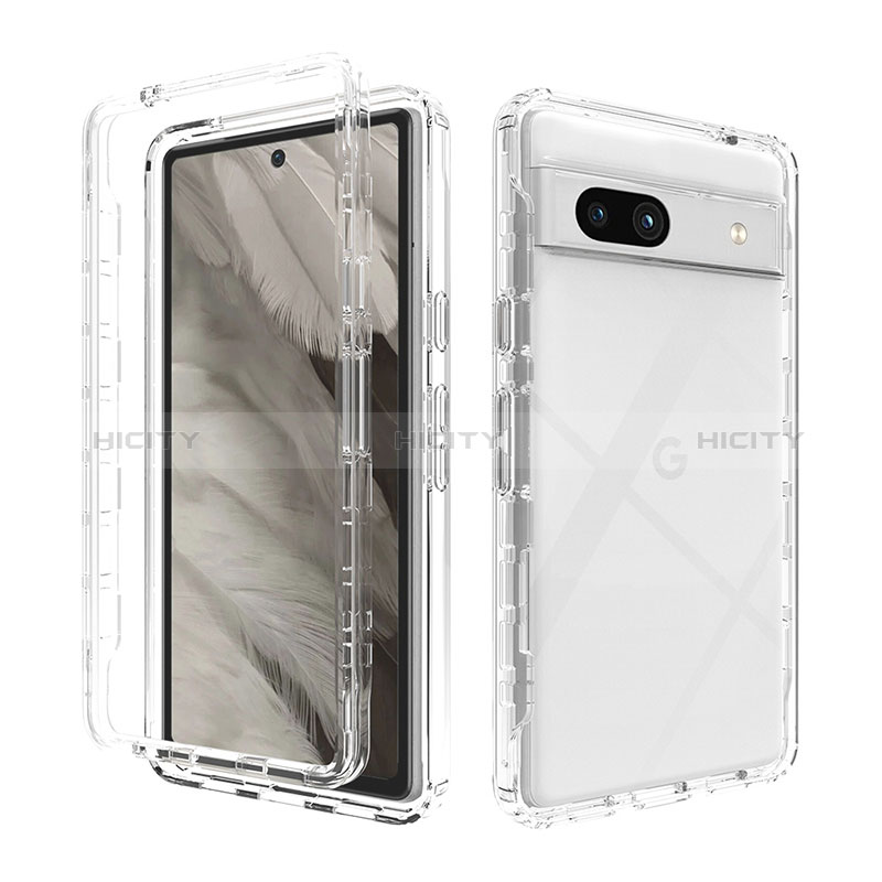 Funda Silicona Carcasa Ultrafina Transparente Goma Frontal y Trasera 360 Grados Gradiente JX1 para Google Pixel 7a 5G