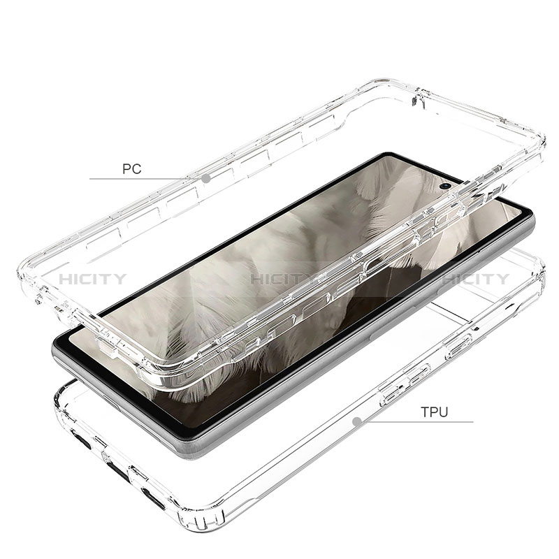 Funda Silicona Carcasa Ultrafina Transparente Goma Frontal y Trasera 360 Grados Gradiente JX1 para Google Pixel 7a 5G