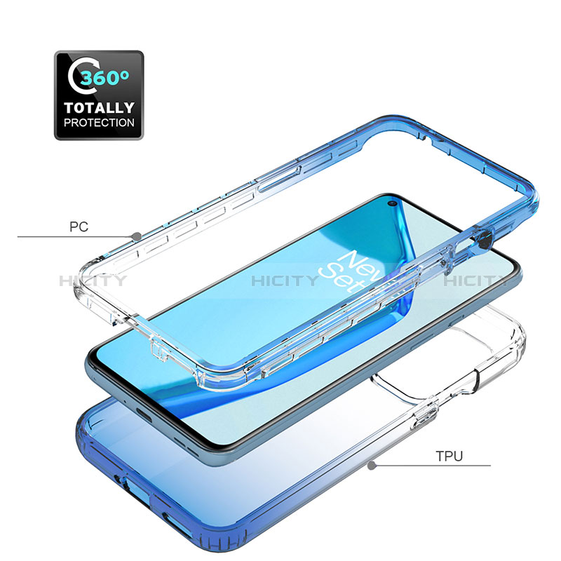 Funda Silicona Carcasa Ultrafina Transparente Goma Frontal y Trasera 360 Grados Gradiente JX1 para OnePlus 9 5G