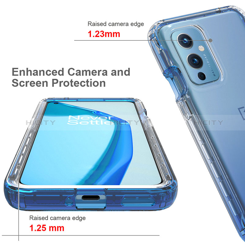 Funda Silicona Carcasa Ultrafina Transparente Goma Frontal y Trasera 360 Grados Gradiente JX1 para OnePlus 9 5G