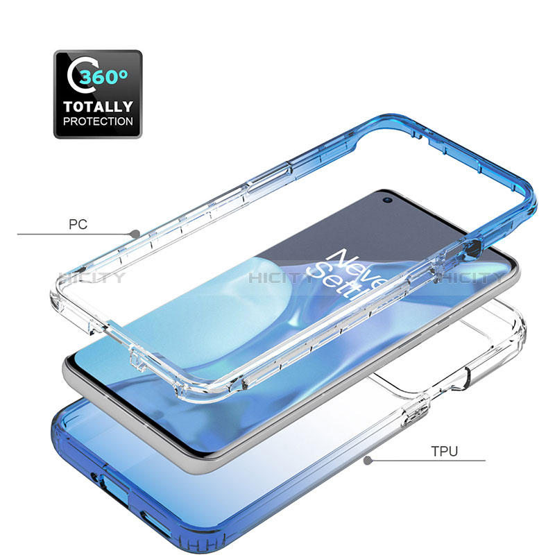 Funda Silicona Carcasa Ultrafina Transparente Goma Frontal y Trasera 360 Grados Gradiente JX1 para OnePlus 9 Pro 5G