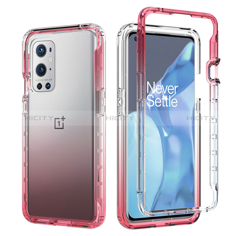 Funda Silicona Carcasa Ultrafina Transparente Goma Frontal y Trasera 360 Grados Gradiente JX1 para OnePlus 9 Pro 5G