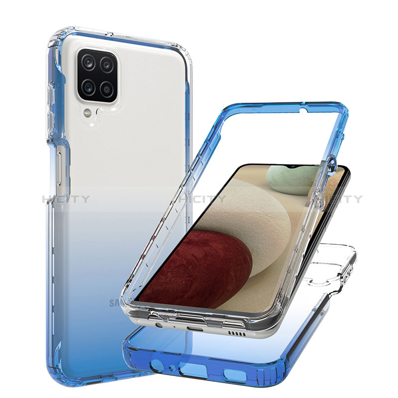 Funda Silicona Carcasa Ultrafina Transparente Goma Frontal y Trasera 360 Grados Gradiente JX1 para Samsung Galaxy A12 5G