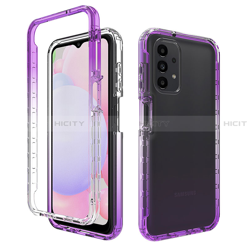 Funda Silicona Carcasa Ultrafina Transparente Goma Frontal y Trasera 360 Grados Gradiente JX1 para Samsung Galaxy A13 4G