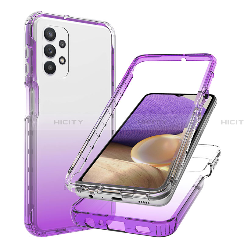 Funda Silicona Carcasa Ultrafina Transparente Goma Frontal y Trasera 360 Grados Gradiente JX1 para Samsung Galaxy A32 4G