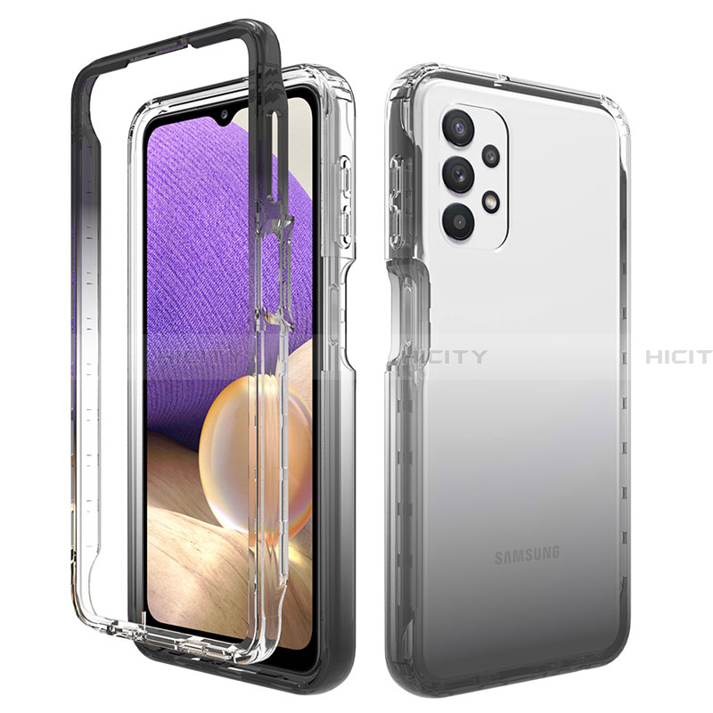 Funda Silicona Carcasa Ultrafina Transparente Goma Frontal y Trasera 360 Grados Gradiente JX1 para Samsung Galaxy A32 4G