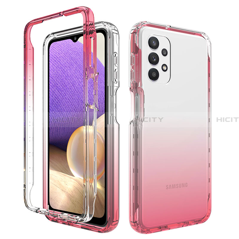 Funda Silicona Carcasa Ultrafina Transparente Goma Frontal y Trasera 360 Grados Gradiente JX1 para Samsung Galaxy A32 4G