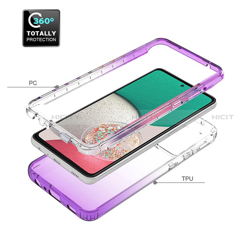 Funda Silicona Carcasa Ultrafina Transparente Goma Frontal y Trasera 360 Grados Gradiente JX1 para Samsung Galaxy A33 5G