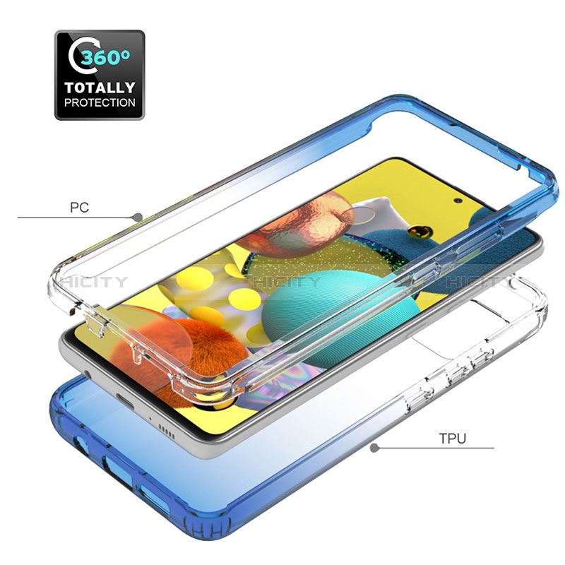 Funda Silicona Carcasa Ultrafina Transparente Goma Frontal y Trasera 360 Grados Gradiente JX1 para Samsung Galaxy A51 4G