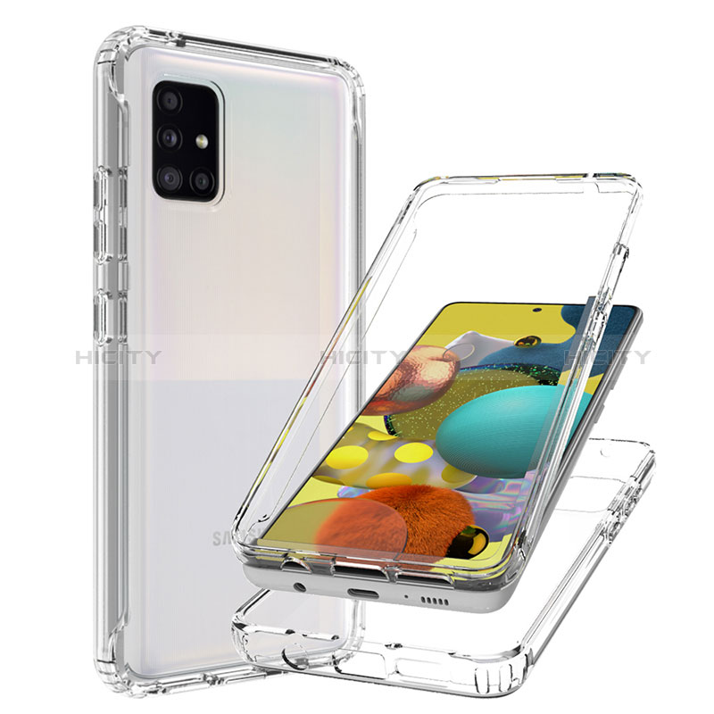 Funda Silicona Carcasa Ultrafina Transparente Goma Frontal y Trasera 360 Grados Gradiente JX1 para Samsung Galaxy A51 5G