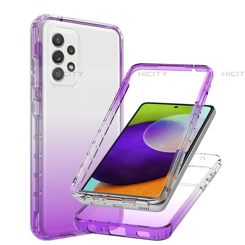 Funda Silicona Carcasa Ultrafina Transparente Goma Frontal y Trasera 360 Grados Gradiente JX1 para Samsung Galaxy A52 5G