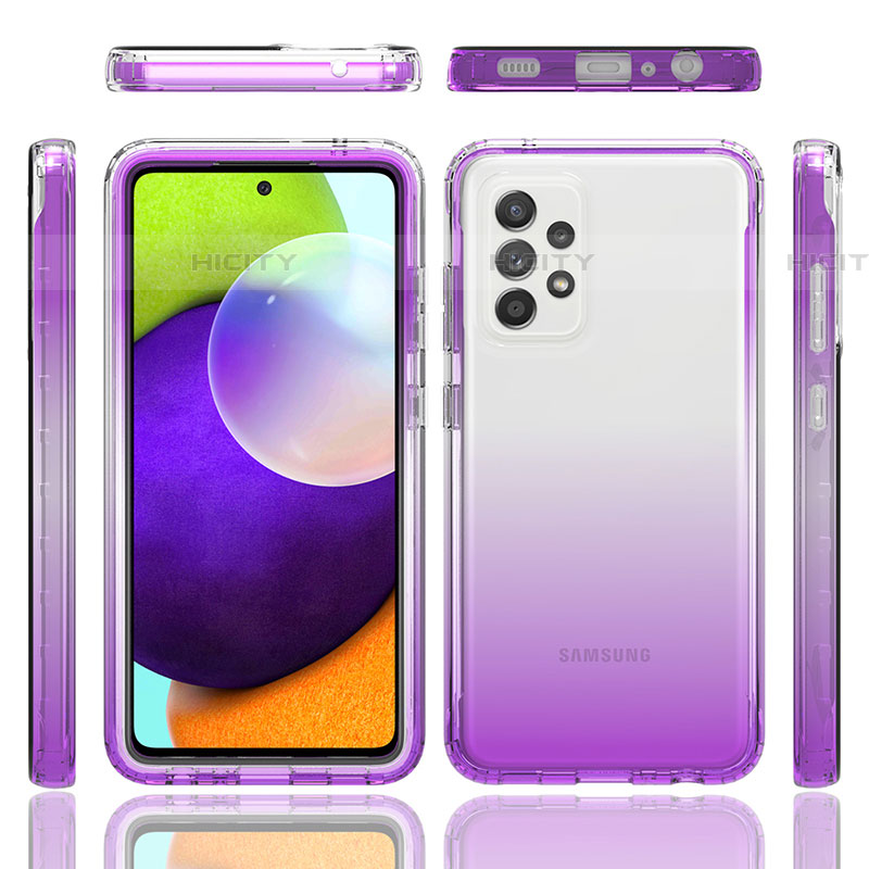 Funda Silicona Carcasa Ultrafina Transparente Goma Frontal y Trasera 360 Grados Gradiente JX1 para Samsung Galaxy A52 5G