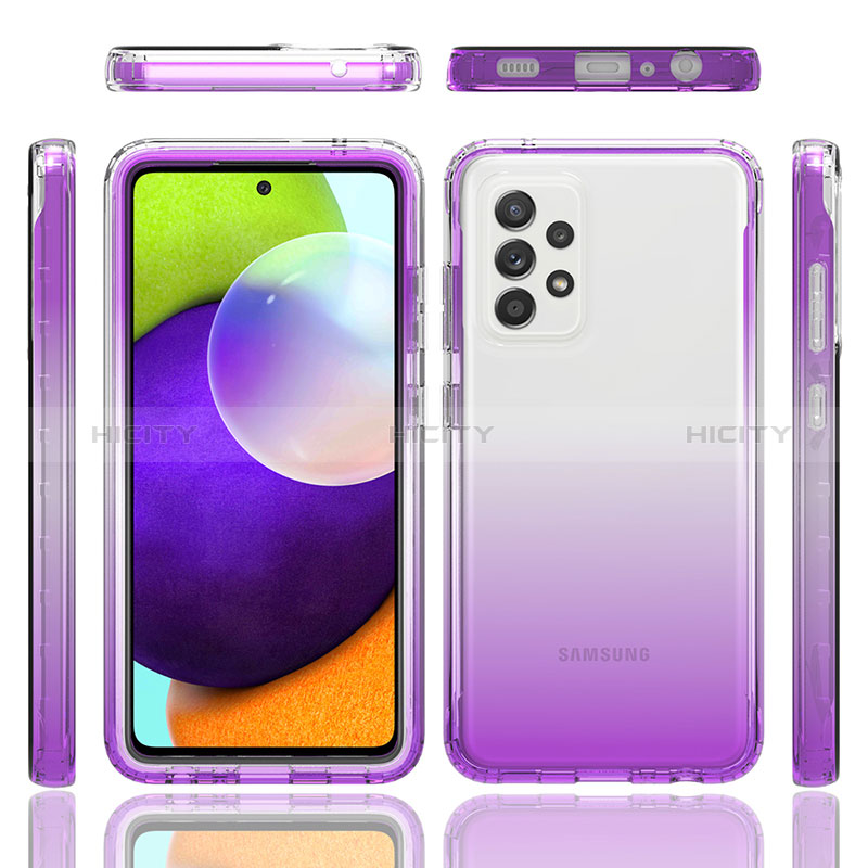 Funda Silicona Carcasa Ultrafina Transparente Goma Frontal y Trasera 360 Grados Gradiente JX1 para Samsung Galaxy A52s 5G