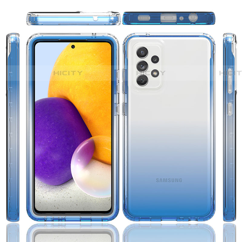 Funda Silicona Carcasa Ultrafina Transparente Goma Frontal y Trasera 360 Grados Gradiente JX1 para Samsung Galaxy A72 4G