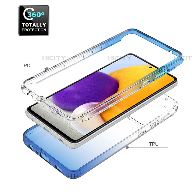 Funda Silicona Carcasa Ultrafina Transparente Goma Frontal y Trasera 360 Grados Gradiente JX1 para Samsung Galaxy A72 5G